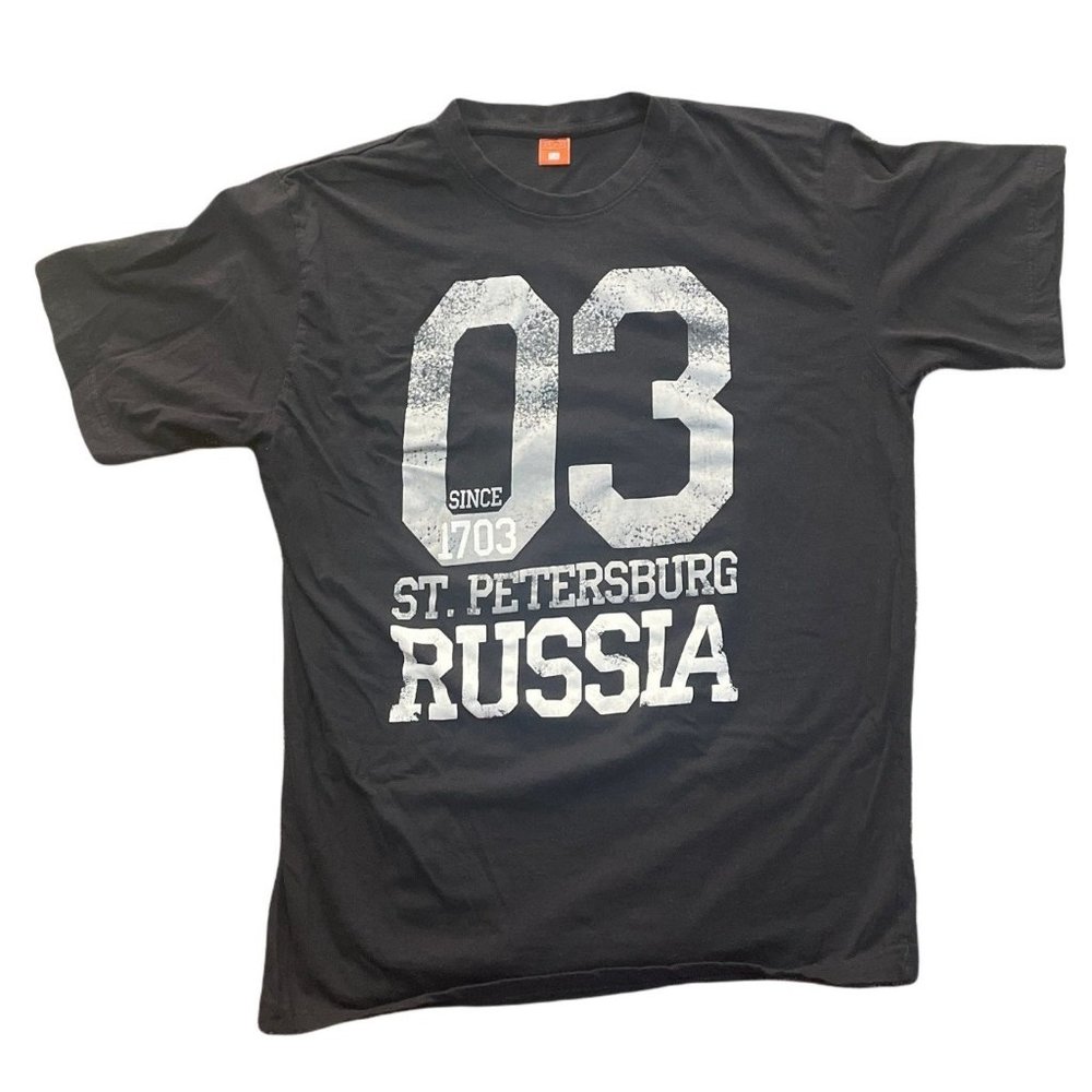 Russian Banzai Mens T-shirt 56 XL St Petersburg Russia 03 Black 03 Travel
